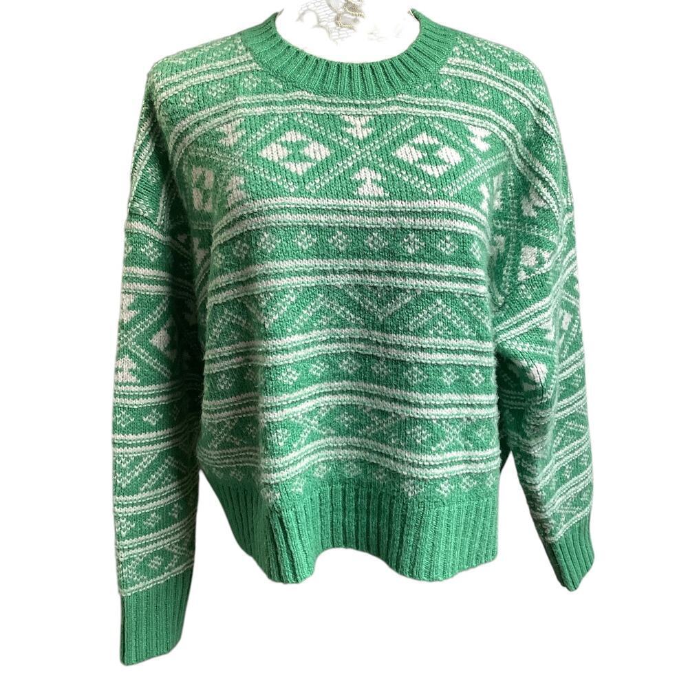 American Eagle Fair Isle Snowdrift Sweater Women’s size L